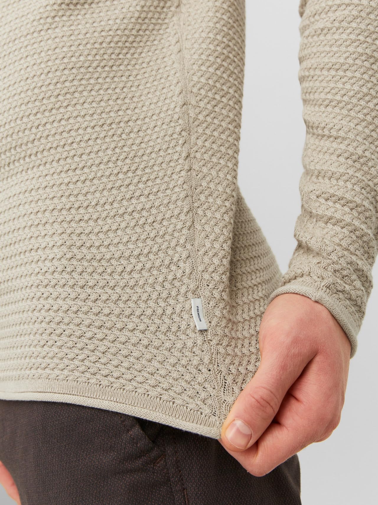 JACK & JONES Male Strickpullover Einfarbig Strickpullover