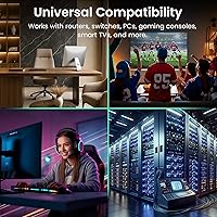 Vista 7 de GEARit Cable Ethernet Cat 6 (paquete de 10 unidades, 5 pies), parche de red Cat6, 10 Gbps, RJ45, cable sin enganches, conectores chapados en oro