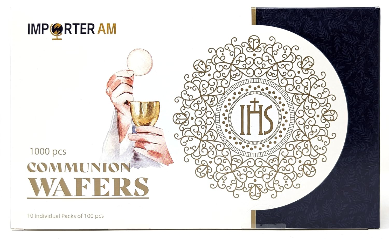 Church Communion Wafers Round 1 3/8", 1000 Count Hosts for Communion Service Unleavened Eucharist Bread