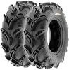Pair of 2 SunF Warrior AT 25x8-12 ATV UTV Mud & Trail Tires, 6 PR, Tubeless A048