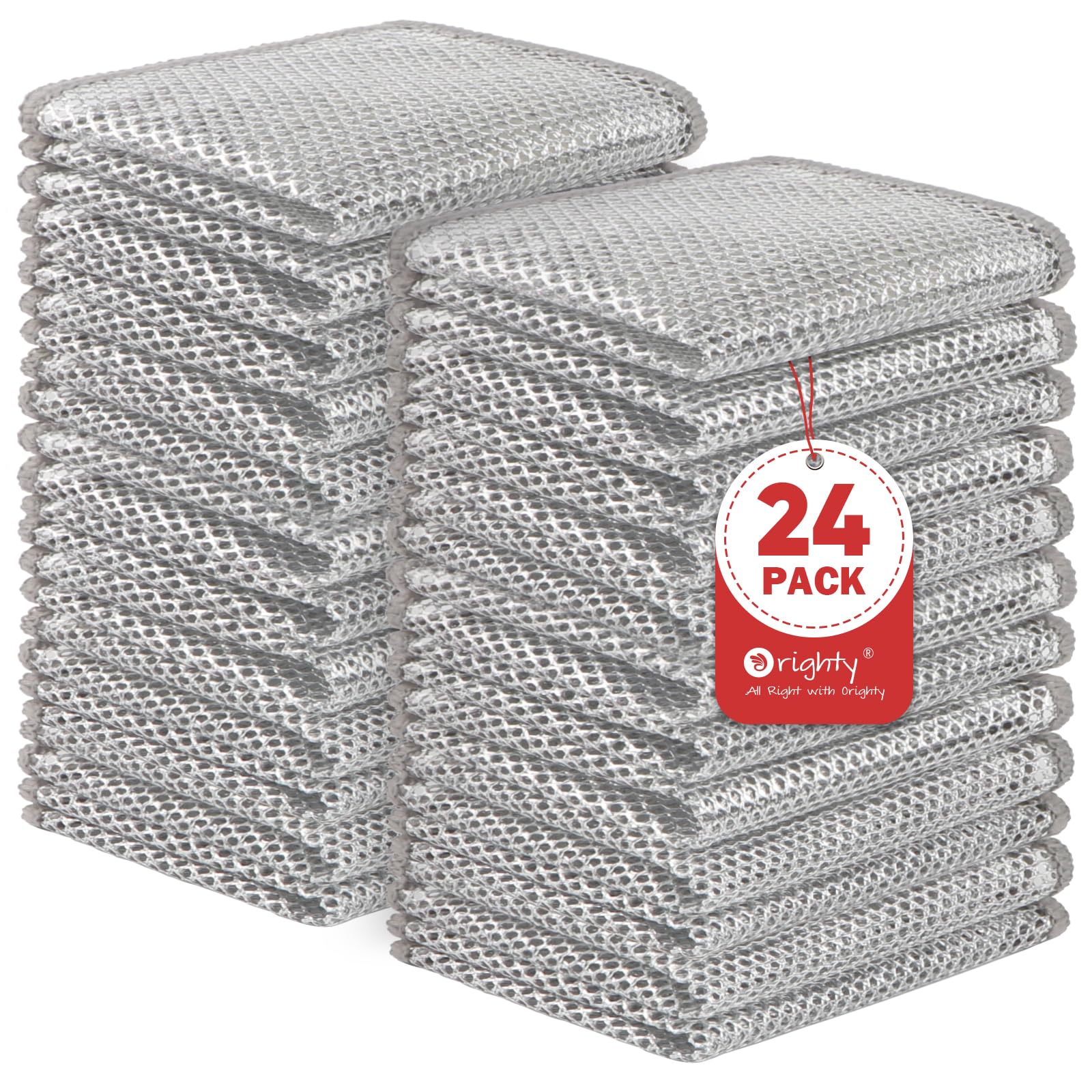 Amazon.com: Orighty 24 Pcs Multipurpose Wire Dishwashing Rag, Non