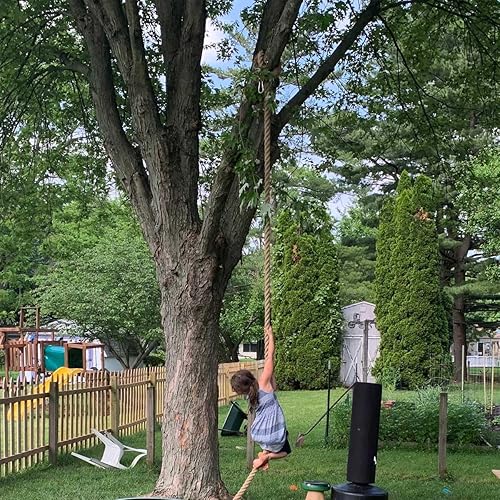 Miniatura 6 de Cuerda de manila trenzada (1.5 pulgadas x 85 pies) cuerda de cáñamo gruesa de yute natural para muelles, barandillas, escalada, decoración