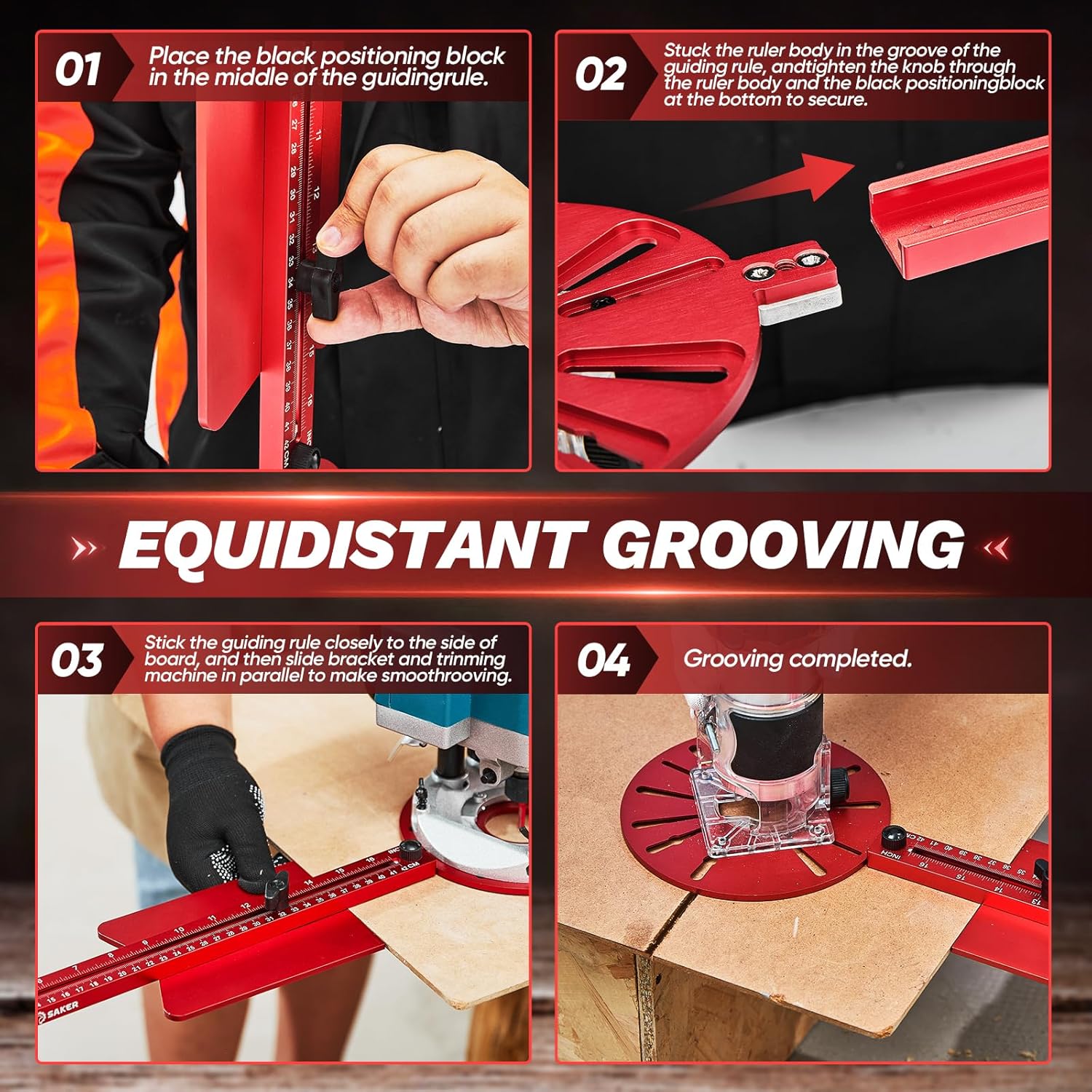 Upgraded Saker Router Milling Groove Bracket|Router Woodworking Tools|Cabinet Hardware Jig|Universal Router Circle Cutting Jig