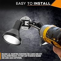 Vista 7 de Ciata Faro de Seguridad para Exteriores de 15" con 1 Cabezal, Cuerpo de Aluminio Fundido Resistente, 150W PAR38, Acabado Bronce Oscuro Resistente a