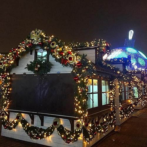 Miniatura 4 de Luces decorativas de Navidad para interiores y exteriores, 500 luces LED de 174 pies, 8 modos, impermeables, enchufables, alambre transparente,