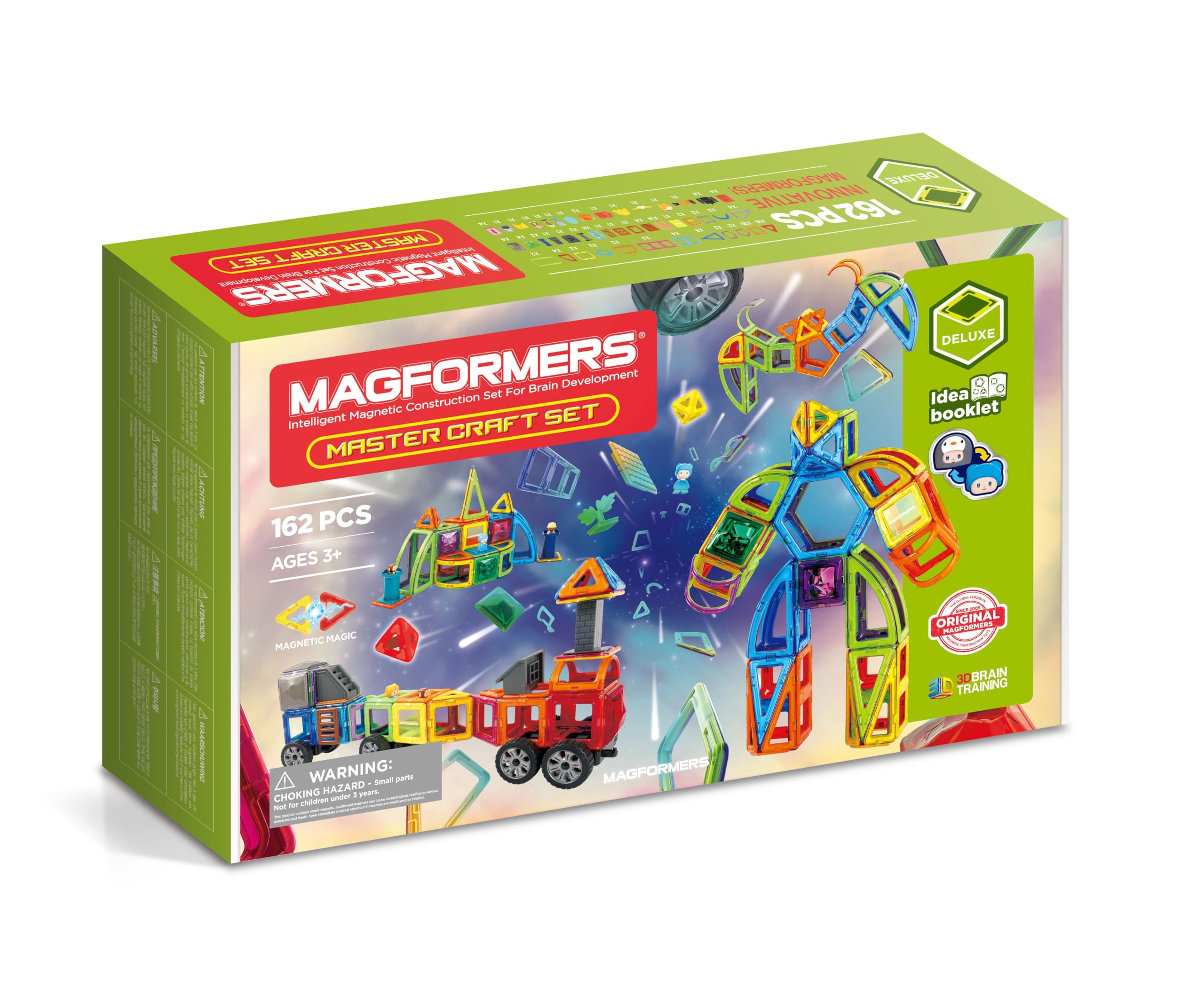 MAGFORMERS Master Craft Set, 279-15 Magnetbausteine Konstruktionsspielzeug 162 Teile, bunt, 3-99 Jahre