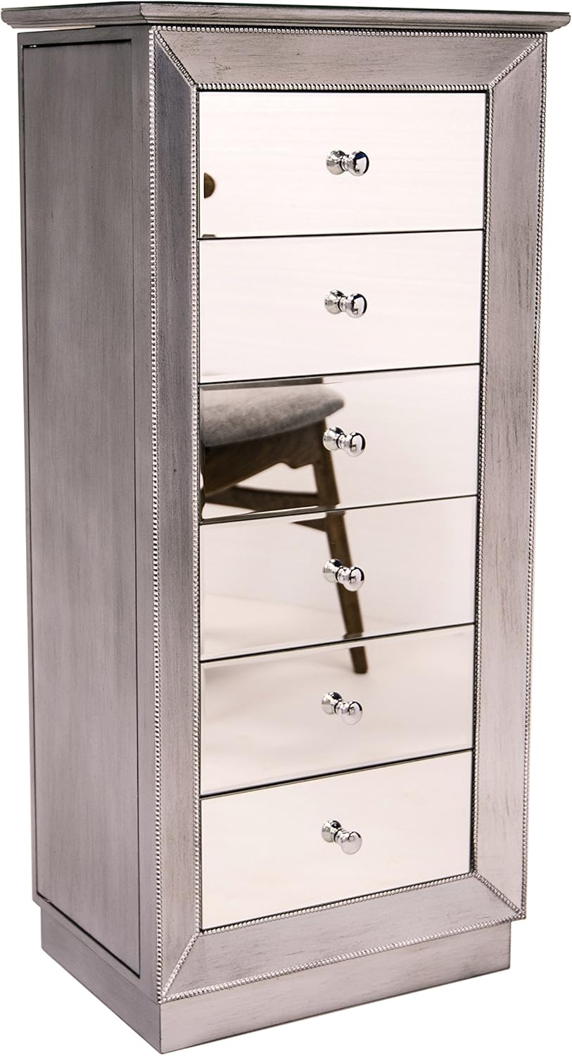 Hives and Honey Piece Jewelry Amoire, Metallic Silver : Clothing, Shoes & Jewelry