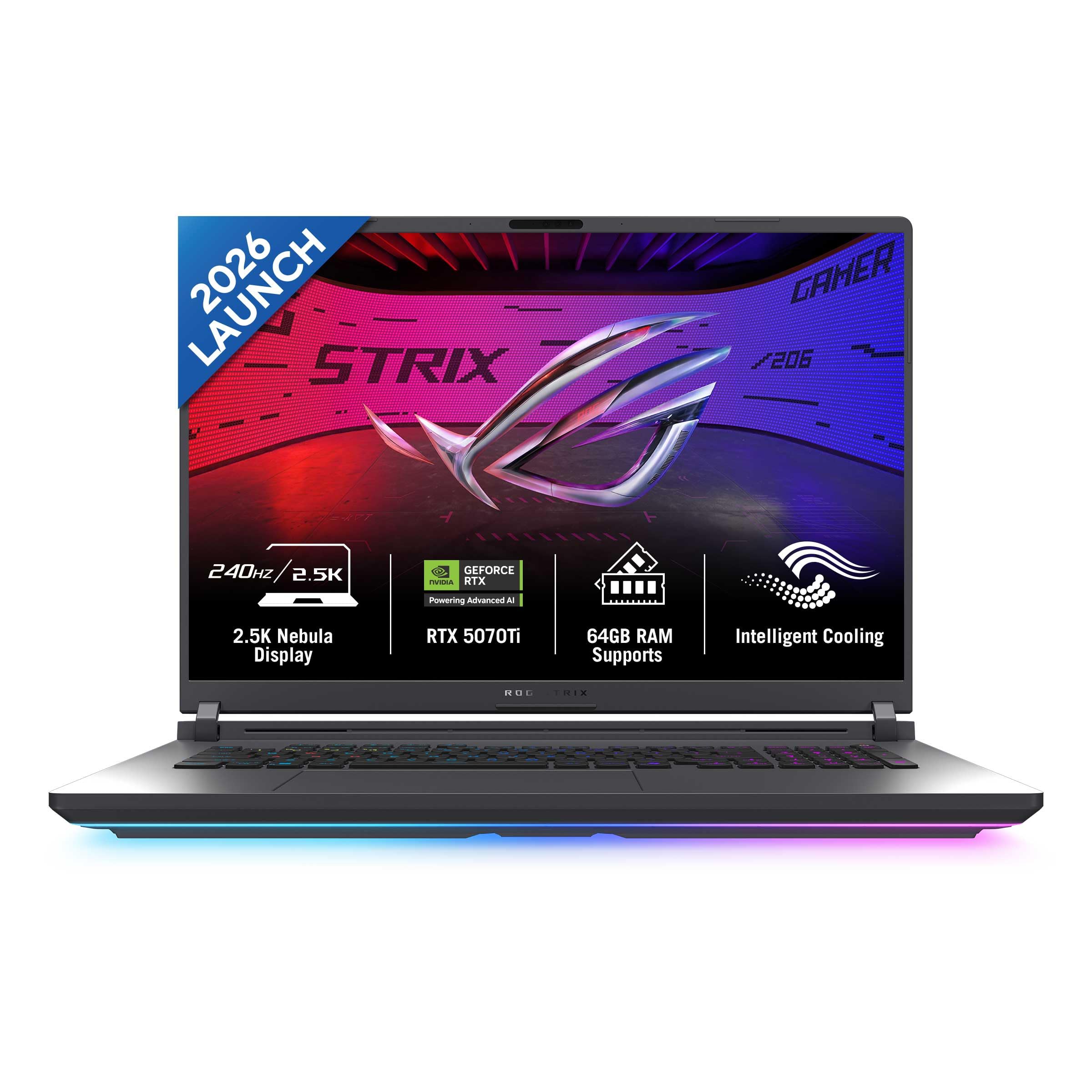 ASUS ROG Strix G18 (2026),Intel Core Ultra 9 (Series 2),RTX 5070 Ti-12GB,32GB RAM (Upgradeable),1TB SSD,FHD+,18"(45 cm),300Hz,Win 11,M365 Basic(1Y),Office 24,Gray,3.2 Kg,G815LR-TT292WS,Gaming Laptop-image-4