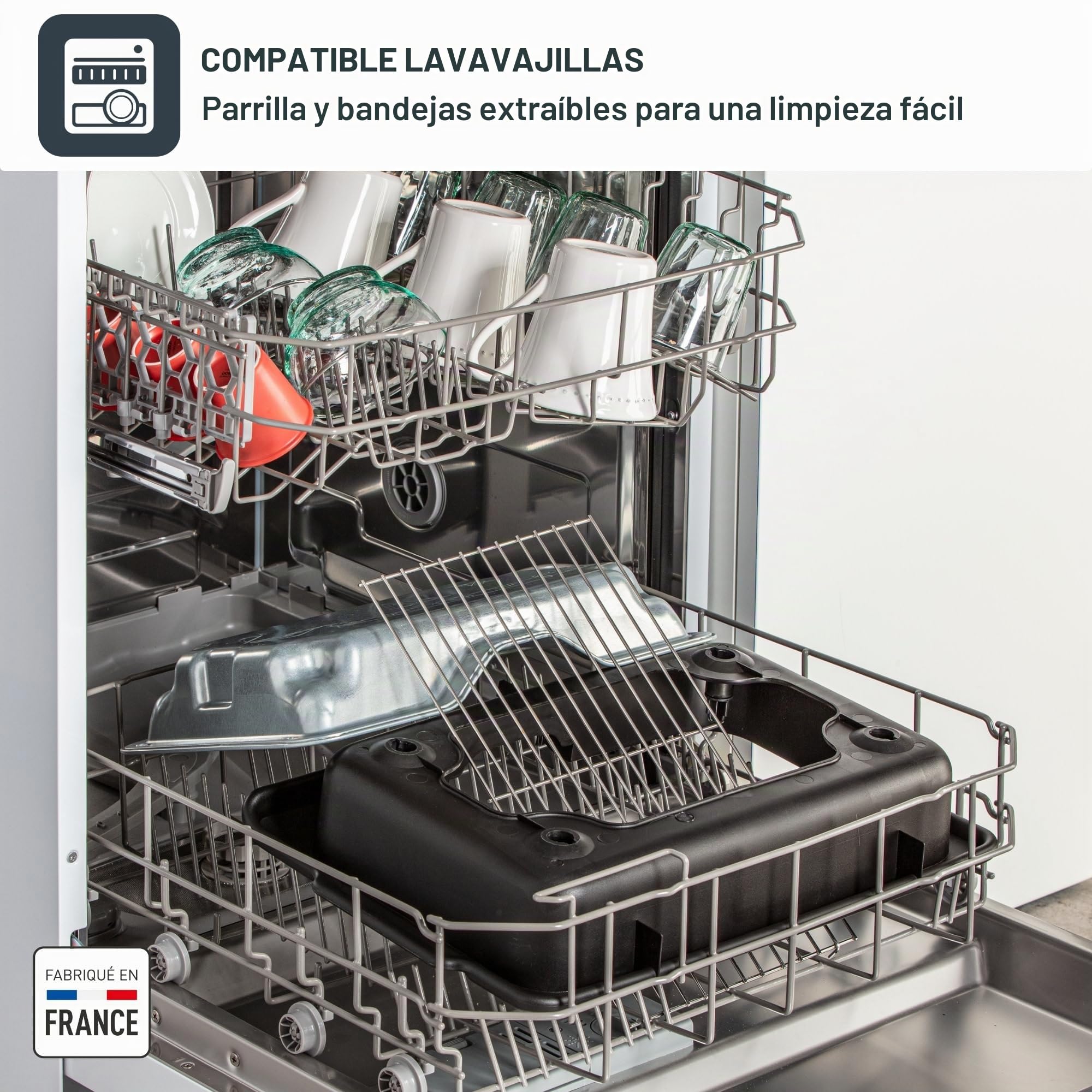 Tefal EasyGrill XXL Barbacoa eléctrica con pies, amplia superficie de cocción, 2500 W, termostato ajustable, cocina simultánea, uso interior y exterior, cortavientos BG921812