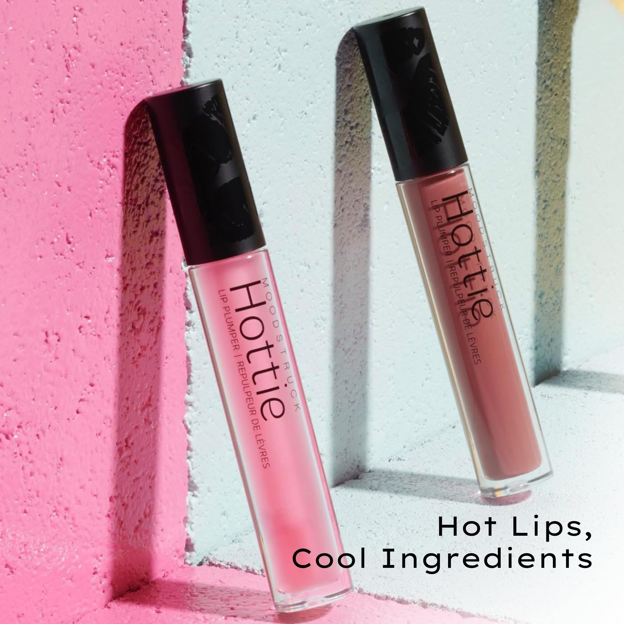 Younique Moodstruck Hottie Lip Plumper, lucidalabbra rosa pallido | Peptidi di collagene, ialuronato di sodio per labbra idratate e calde, trucco per migliorare le labbra
