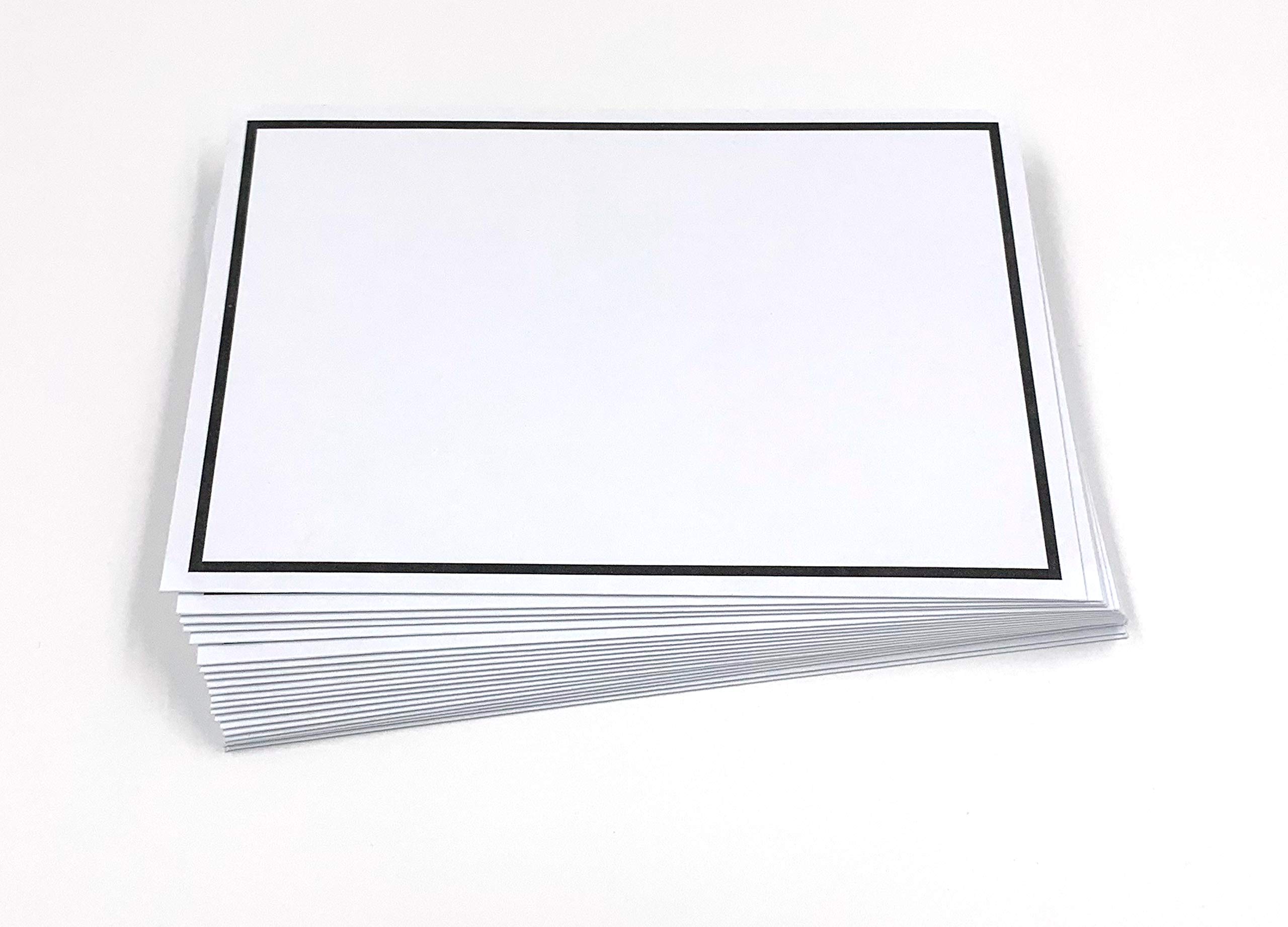 Witte rouwenveloppen met zwarte streep - 50 stuks - enveloppen in DIN C6 114x162 mm nat lijmen zonder venster voor begrafenissen, rouwaankondigingen, dankzegingen, condolescentie
