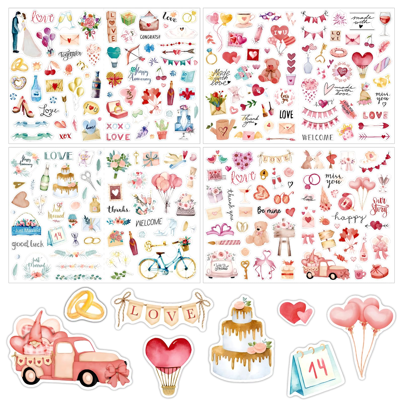 Una Serie Di Adesivi Per San Valentino Con Gatti In Stile Kawaii Insieme Vignette Vettoriali Carini Diverse Situazioni Mangiando 169148617