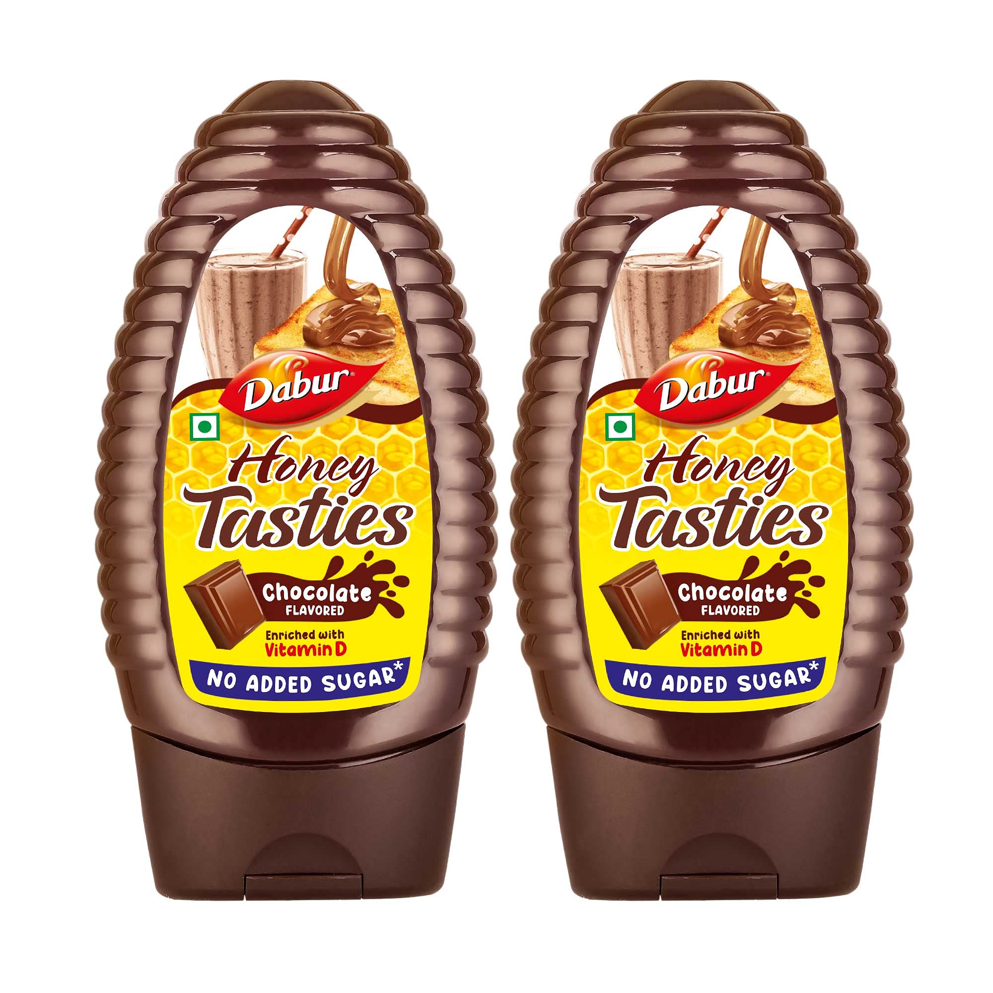 Dabur Honey Tasties (Chocolate) - 400g (Pack of 2, 200g each) | Enriched with Vitamin D | Source of Nutrition | No Added Sugar