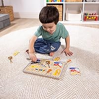Vista 8 de Rompecabezas de clavijas, instrumentos musicales con sonido, de madera, Melissa & Doug (8 piezas)
