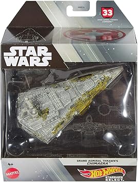 Hot Wheels Star Wars Starships Select Premium Diecast #33 Grand Admiral Thrawns Star Destroyer Chimaera