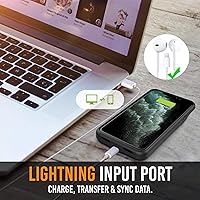 Vista 6 de Alpatronix Funda de batería para iPhone 12 Pro y iPhone 12 (6.1 pulgadas), funda protectora resistente y delgada de carga extendida portátil