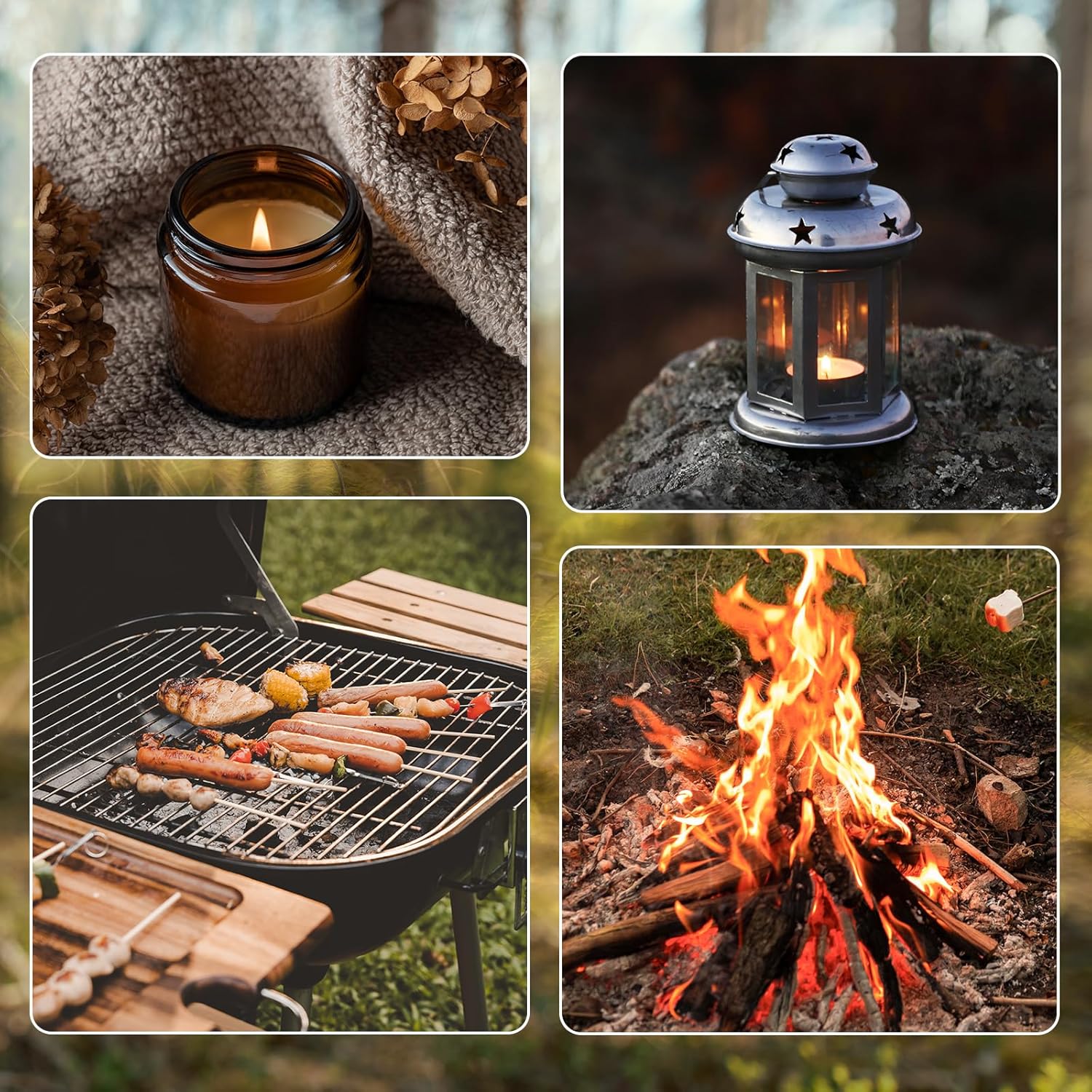 MK Torch Lighters 4 Pack, Jet Flame, Refillable Windproof Lighters, for Candle, Fireplace, Grill, Kitchen, BBQ, Outdoor Series Navigator (Gas Included)