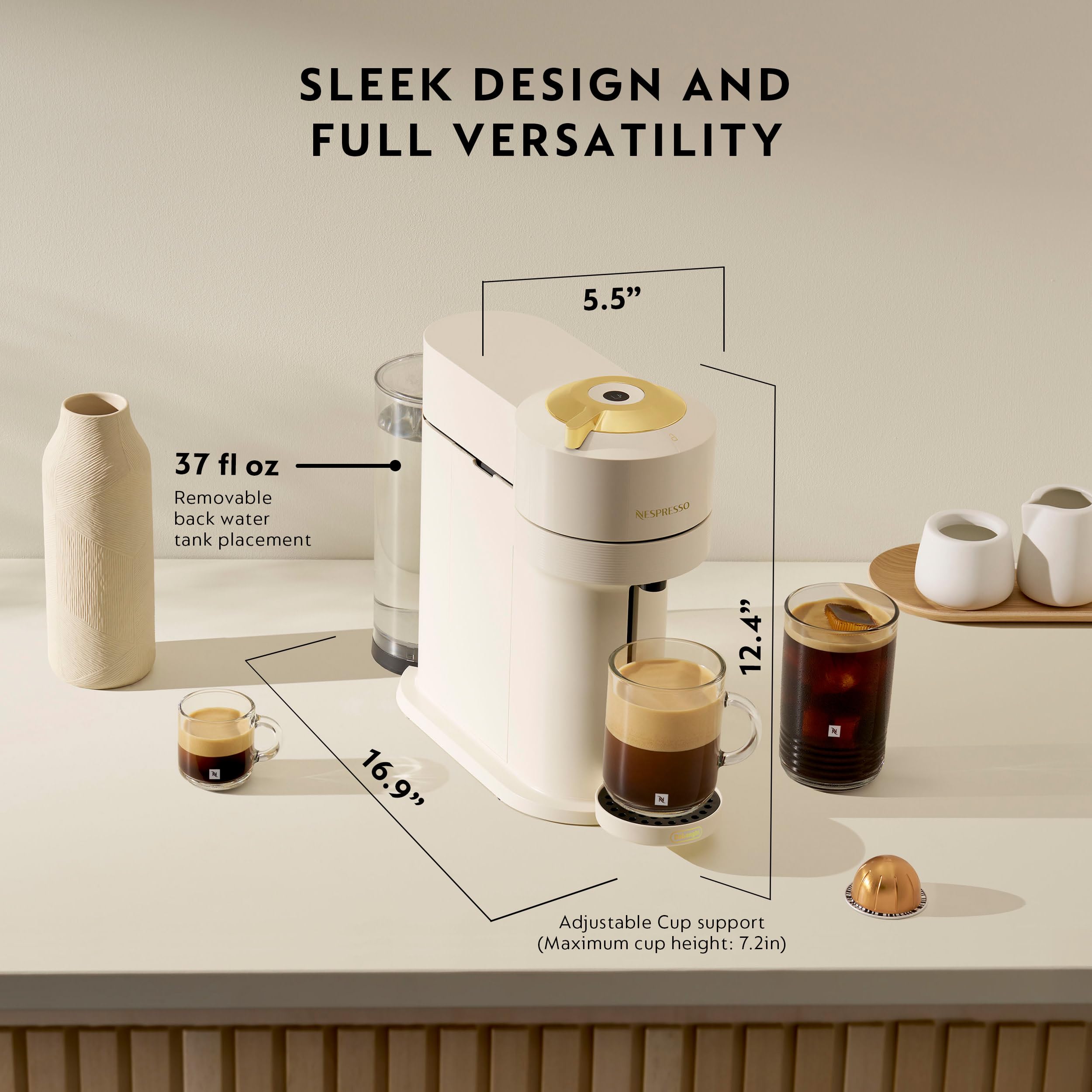 Nespresso Vertuo Next Coffee Maker - Creamy White -3