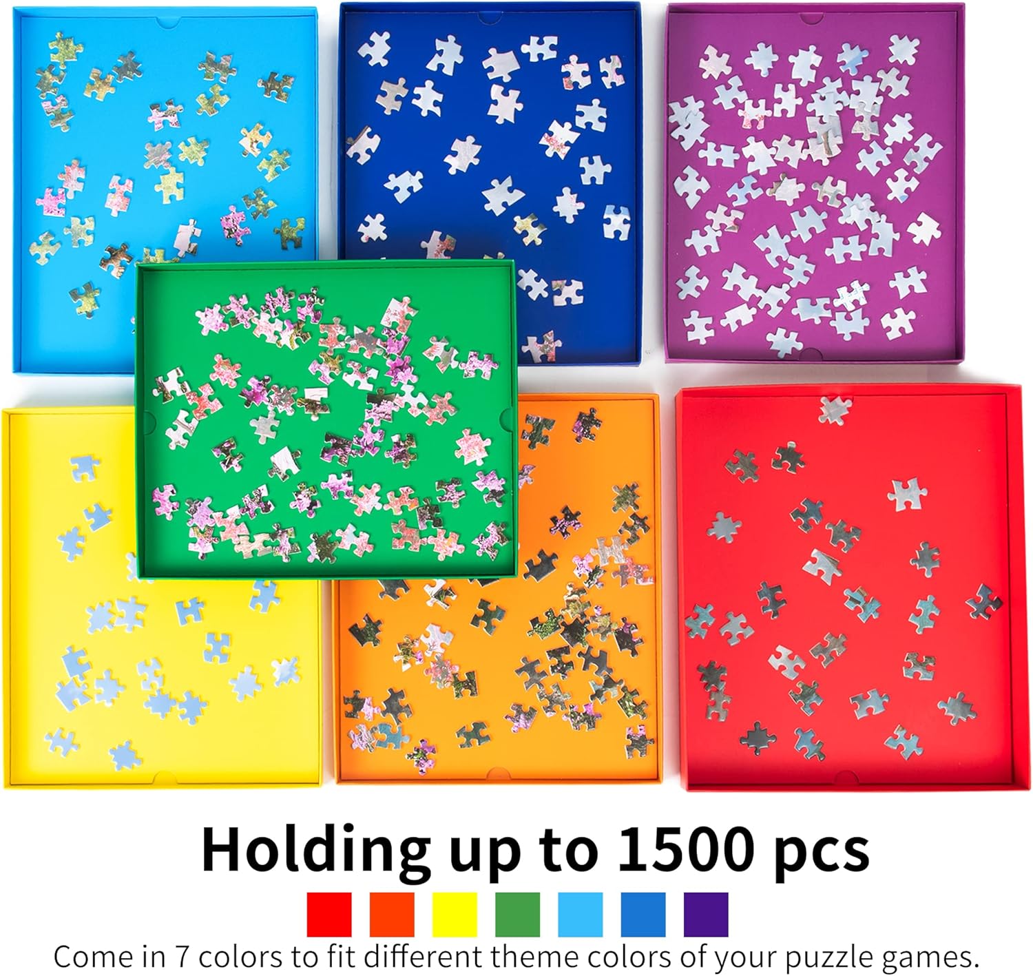 Tektalk Puzzle Sorting Trays Stackable Jigsaw Puzzle Sorters Puzzle Accessory for Puzzlers for Puzzles up to 1500 Pieces
