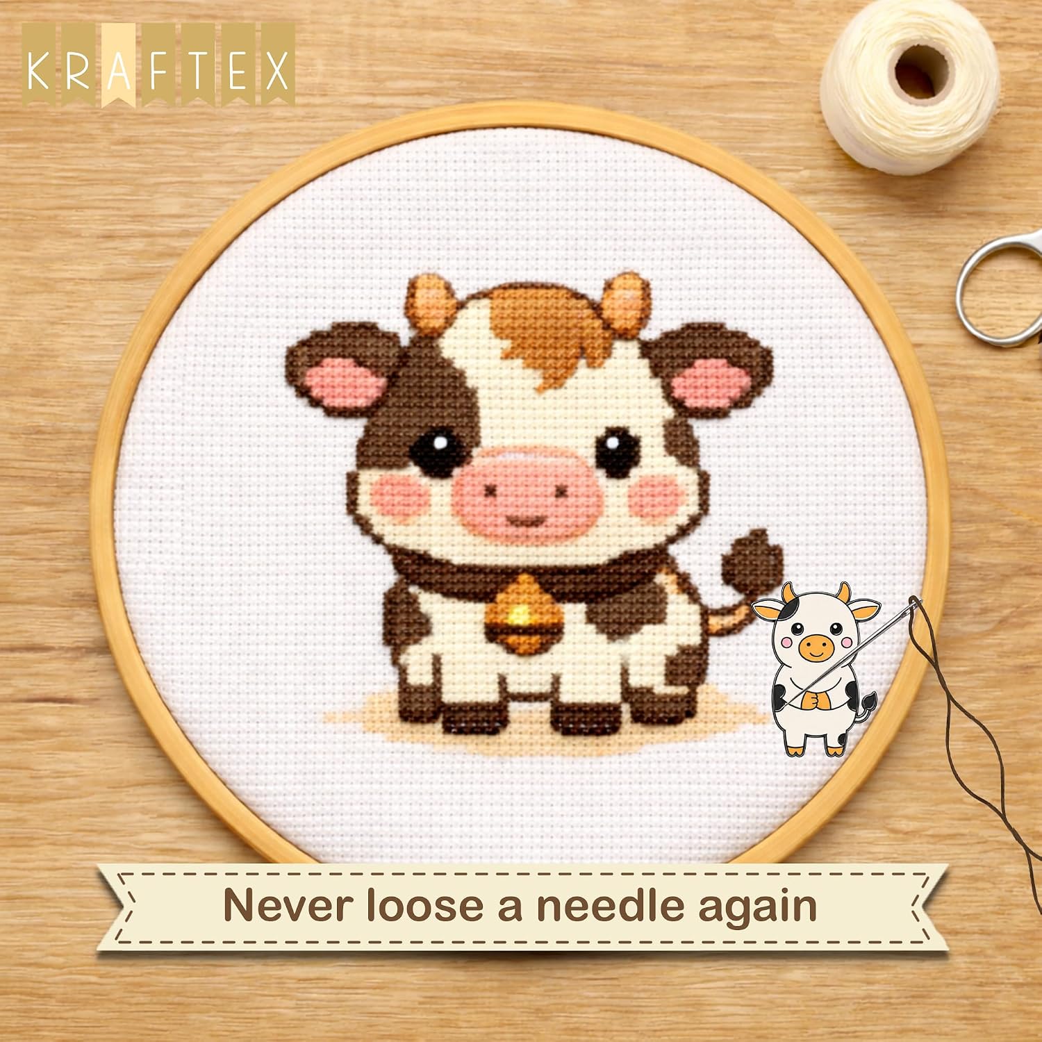 Kraftex Magnetic Needle Minder. Needleminder for Embroidery & Sewing. Cute Needlepoint Accessories. Magnetic Needle Holder for Cross Stitch. Cute Magnet Pin Gift image 4