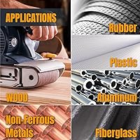 Vista 6 de POWERTEC Bandas de lijado de 3 x 18 pulgadas, banda de lijadora de óxido de aluminio de grano 120 para lijadora de banda portátil, lijado de madera