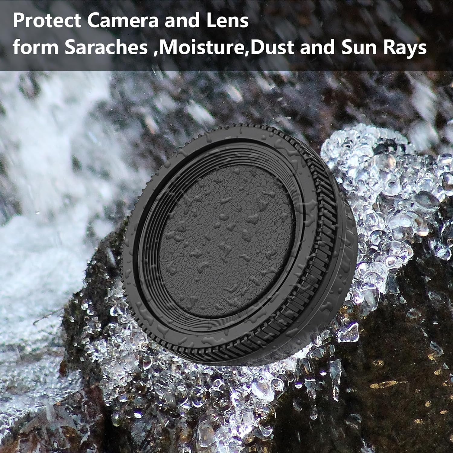 K Mount Camera Body Cap and Rear Lens Cap Cover Kit for Pentax K PK Mount DSLR Cameras and Lens,Plastic Lens Rear Covers Camera Sensor Cap