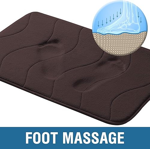 Miniatura 2 de Flamingo P Tapete de baño de espuma viscoelástica para baño, antideslizante, terciopelo grueso, suave y cómodo, absorbente de agua, lavable a