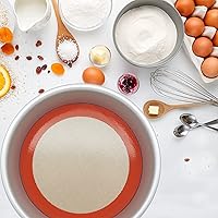 Vista 6 de Alfombrillas de silicona para hornear, 2 alfombrillas redondas de silicona para molde de pasteles de 9 pulgadas, antiadherentes reutilizables