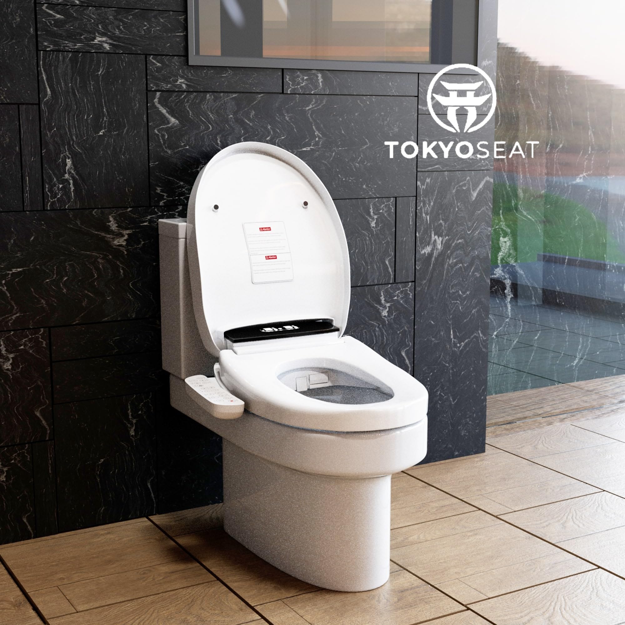 Marque Française : Siège Toilette Japonaise Complet, Abattant WC Japonais Electrique Lavant Séchant avec cuvette Japonaise Chauffante et Innovante, Bidet WC eau chaude, Confort et Élégance