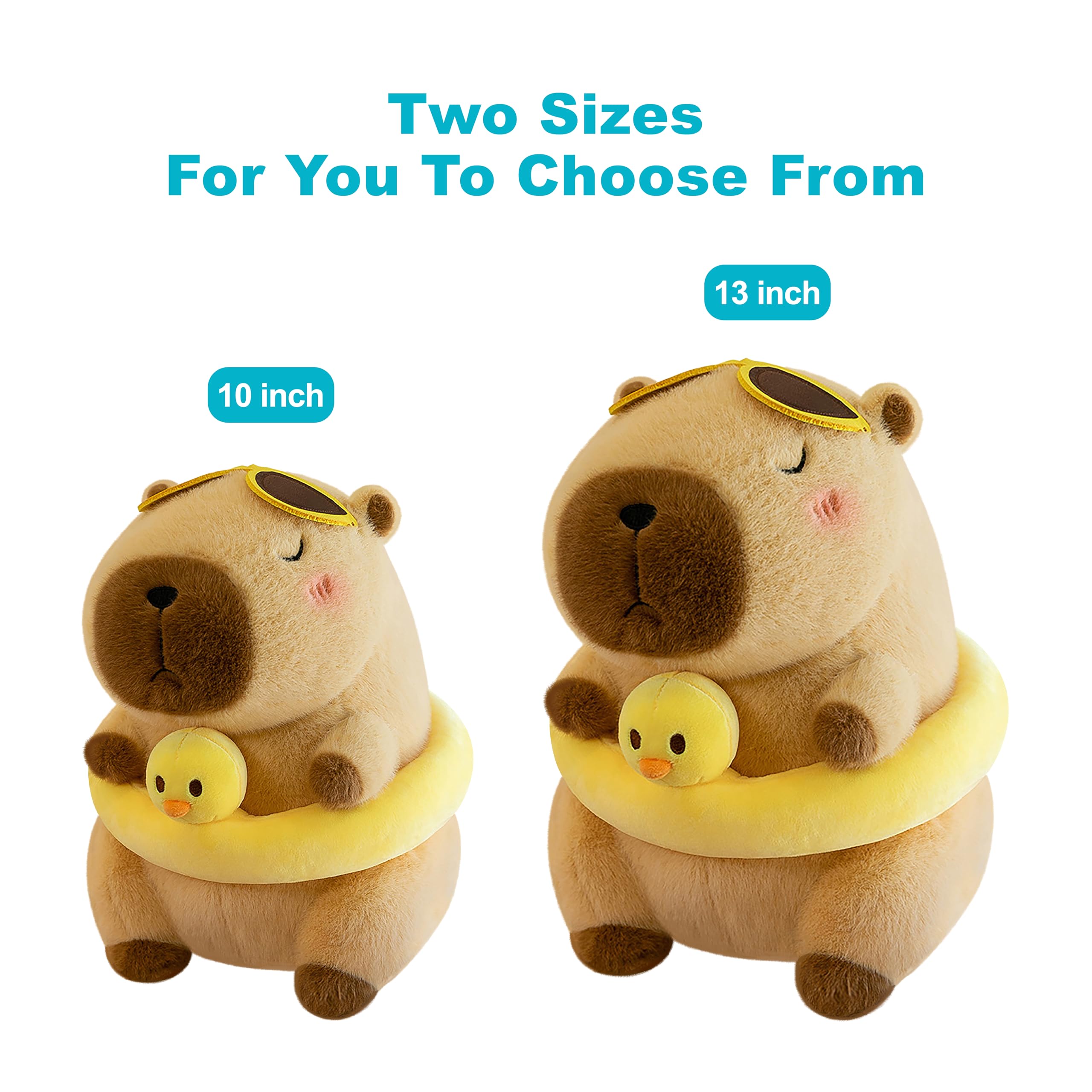 WUFUVAP Cute Capybara Plush Adorable Capybara Stuffed Animal Soft Stuffed Capibara Toys Plushies Pillow Gifts for Kids (10 Inches)