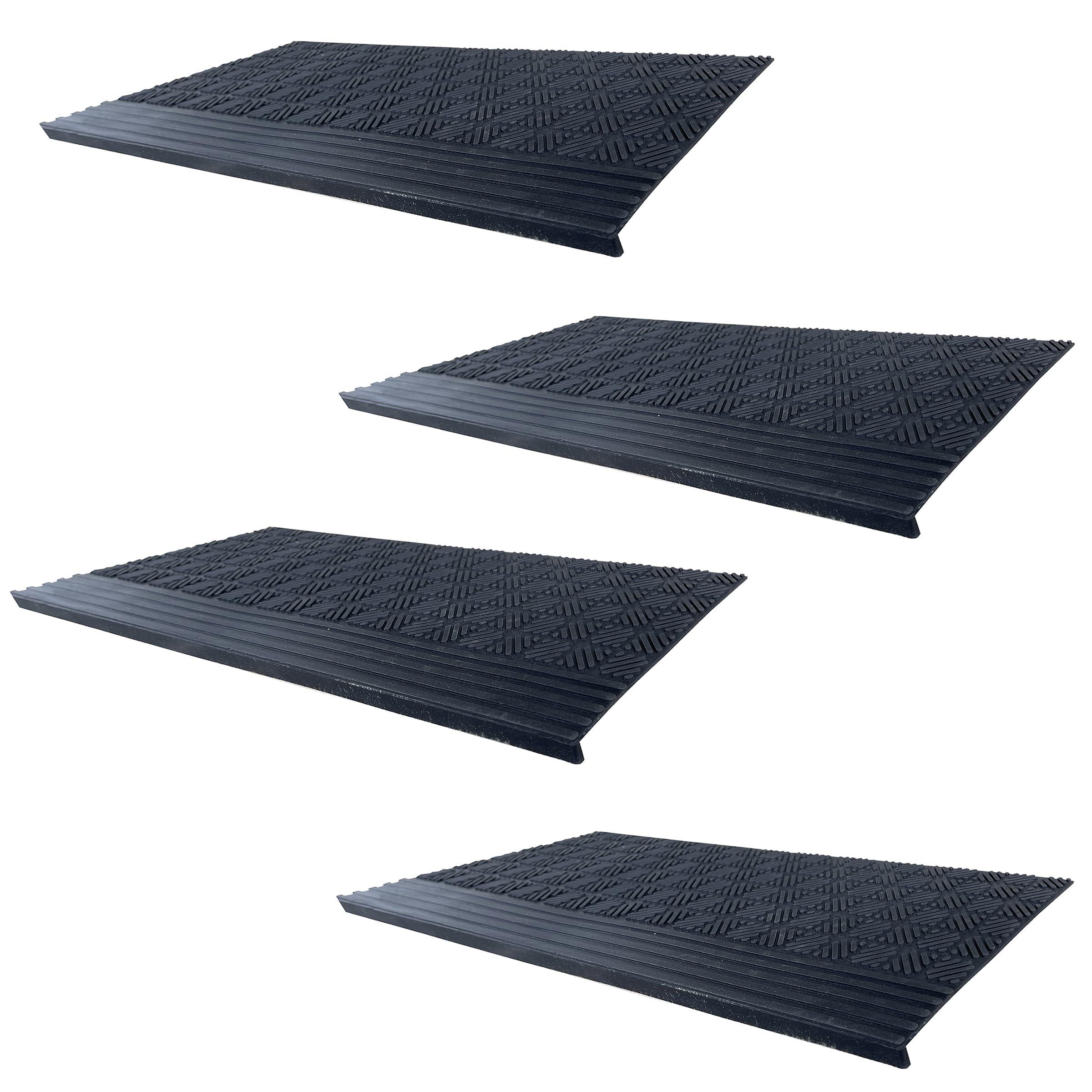 4 stopnie schodowe, gumowe, 76,2 x 25 cm