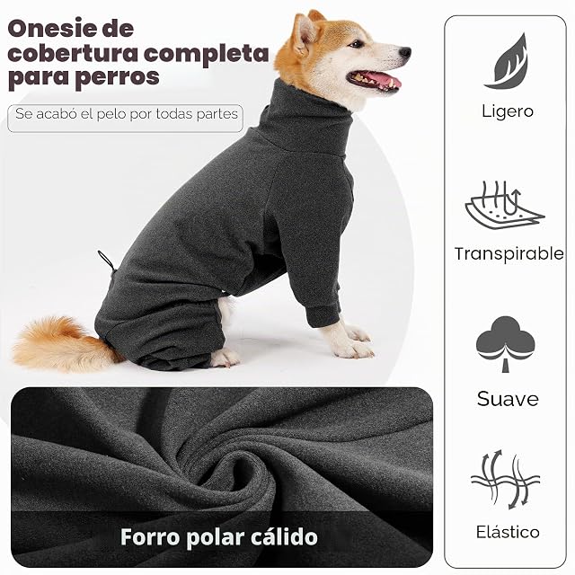 Foto 4 de 7 de Dotoner Abrigo de Forro Polar cálido de Cuatro Patas para Perro,Abrigo de Invierno para Perro,Resistente…