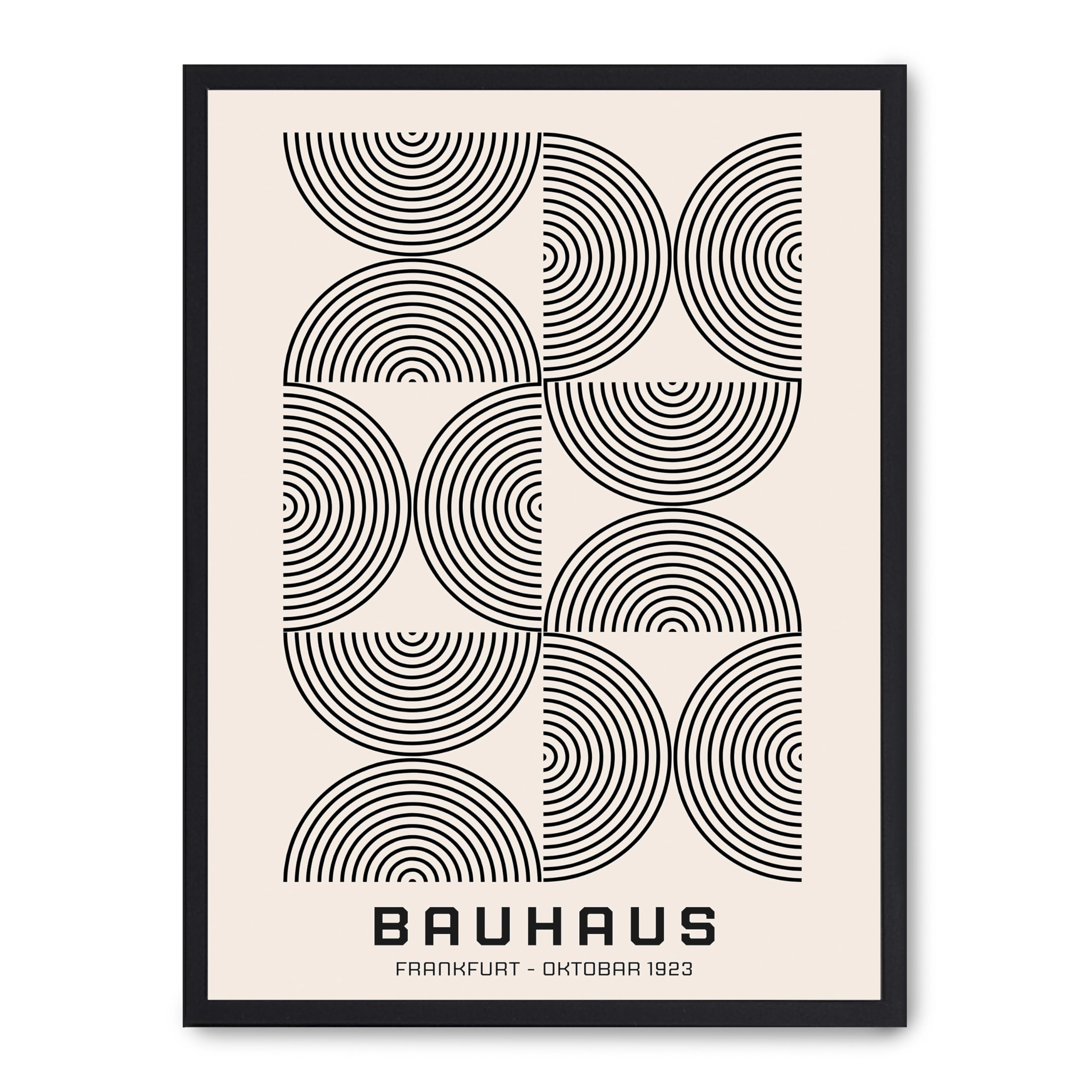 Cuadro bauhaus black forms iv pour sublimer un salon contemporain chic
