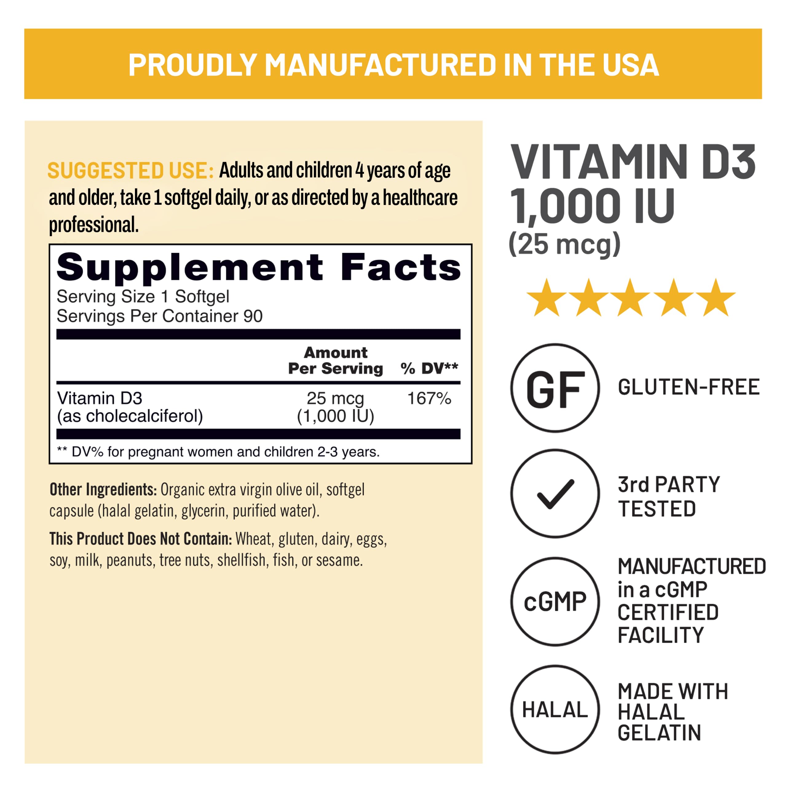 NatureWise Vitamin D3 1000IU Supplement, Immune Support, 90 Mini Softgels — Amazon image 5
