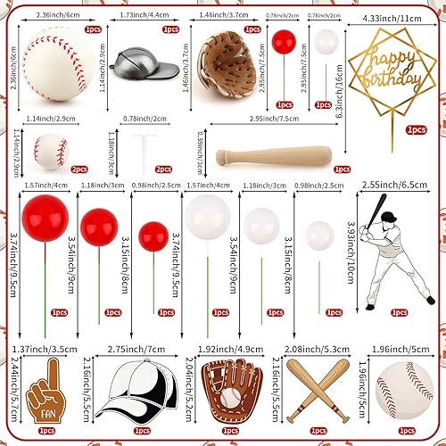 Miniatura 136 de Hooqict 26 piezas de decoraciones de pasteles de los años 80 y 90, decoraciones retro de los años 80 de hip hop con bolas de purpurina para cupcakes