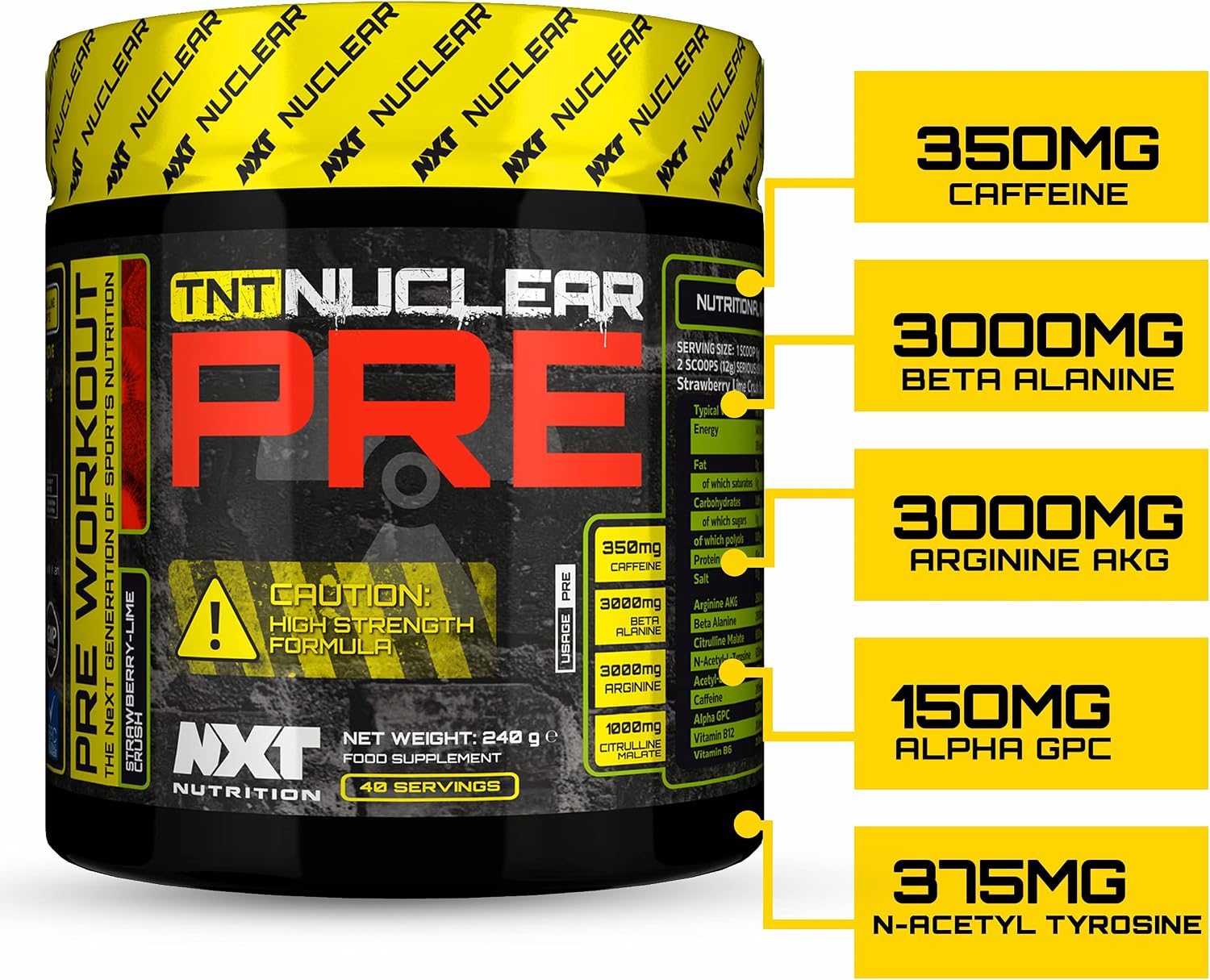 NXT Nutrition TNT Nuclear Pre Workout - Pre Work Out Energy Drink, 240 g (Pack of 1) - Image 4