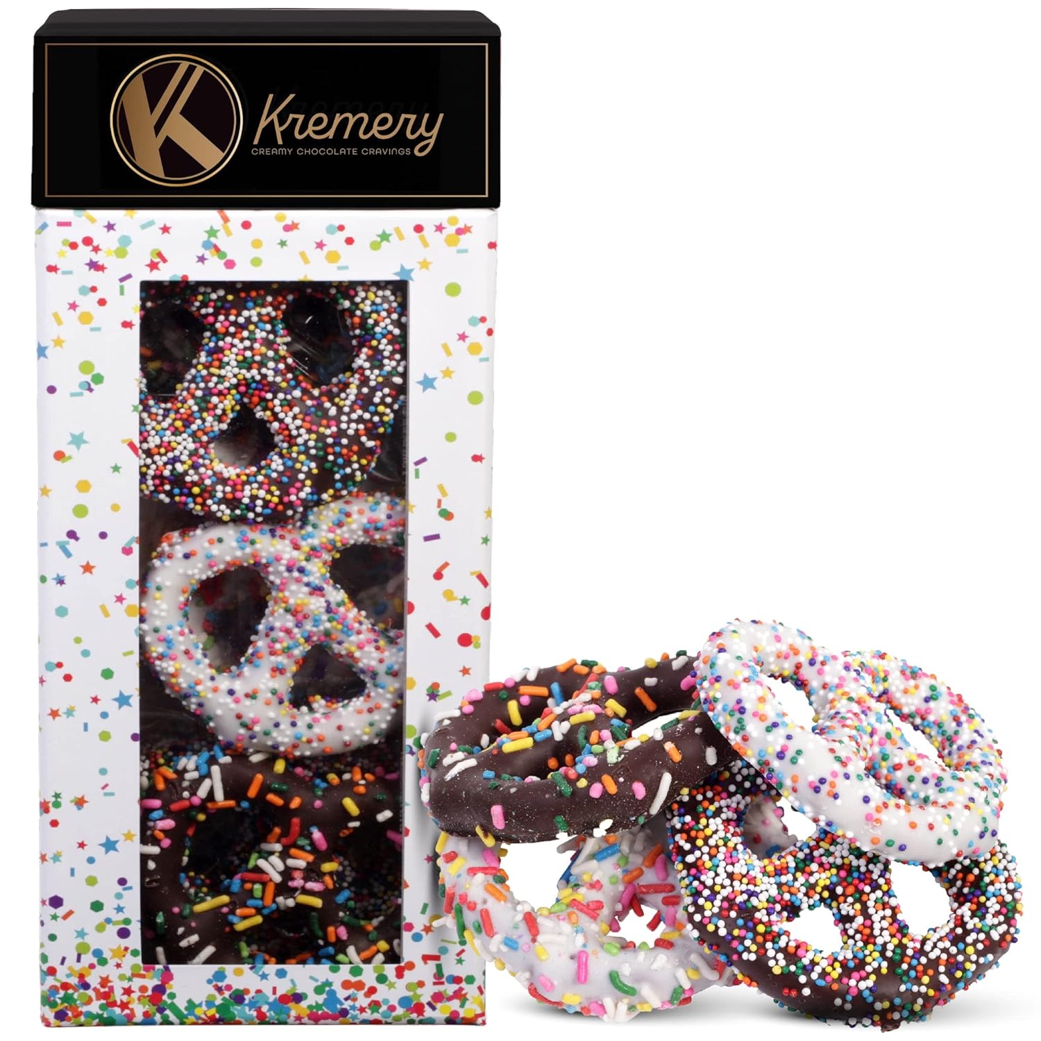 Kremery Dark Milk Chocolate Covered Pretzel Gift Basket