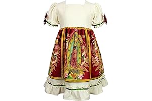 Handmade Traditional Virgen de Guadalupe Dress for Girls (1 Year)