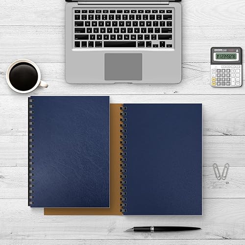 Miniatura 4 de Binditek Paquete de 50 cubiertas poliméricas resistentes con textura de cuero de 16 mil, tamaño carta, cubiertas traseras de presentación de