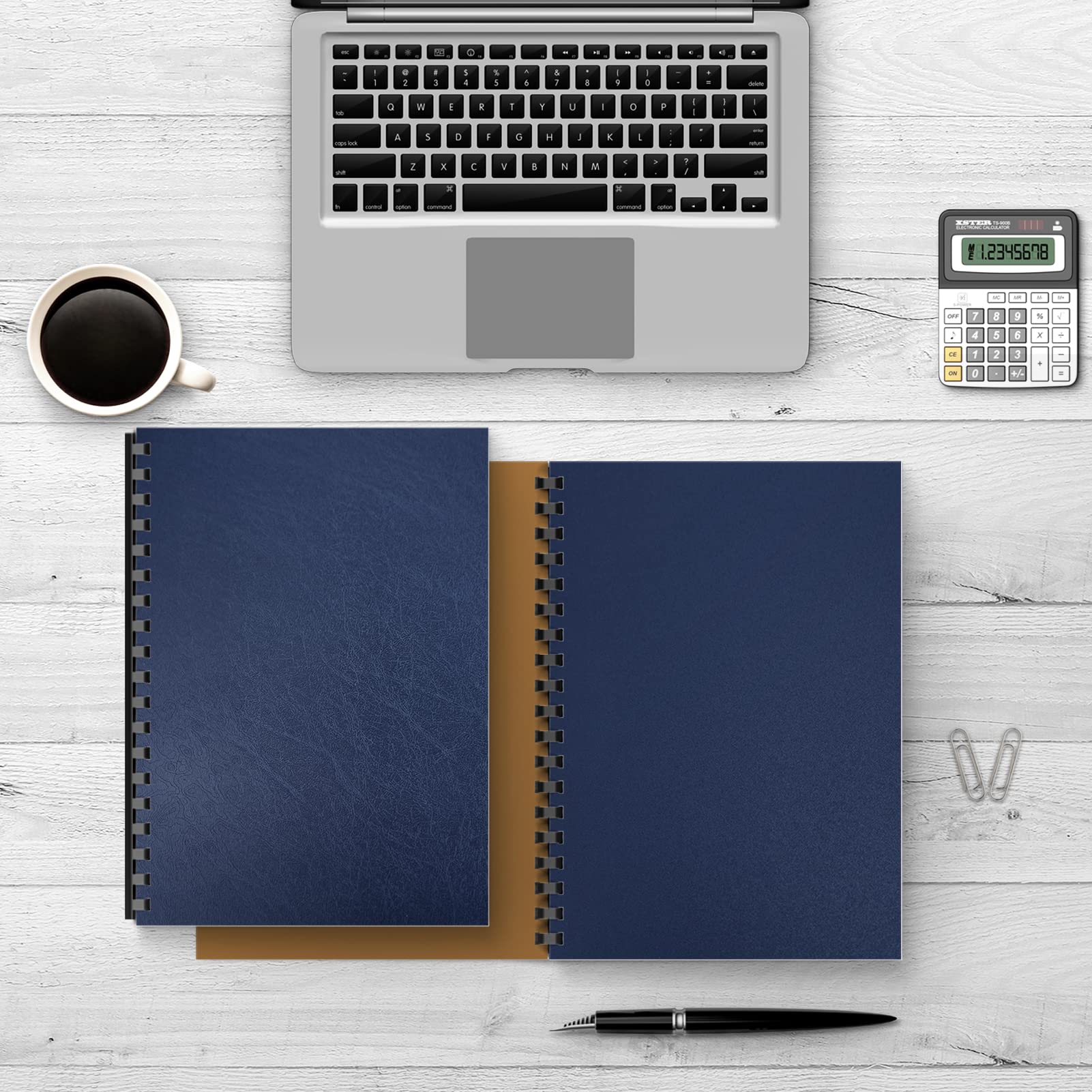 Binditek 100 Pack Heavy Duty Presentation Covers - Letter Size Leather Texture Binding Covers
