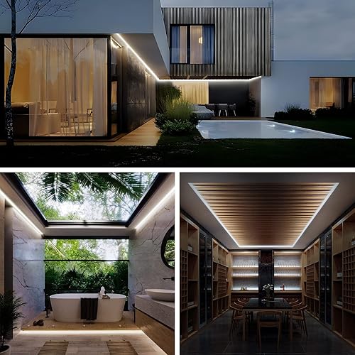 Miniatura 6 de Shine Decor Tira de luces LED de 108 W de bajo consumo, resistente al frío, IP65, impermeable, para exteriores, 120 VAC, tira de iluminación para