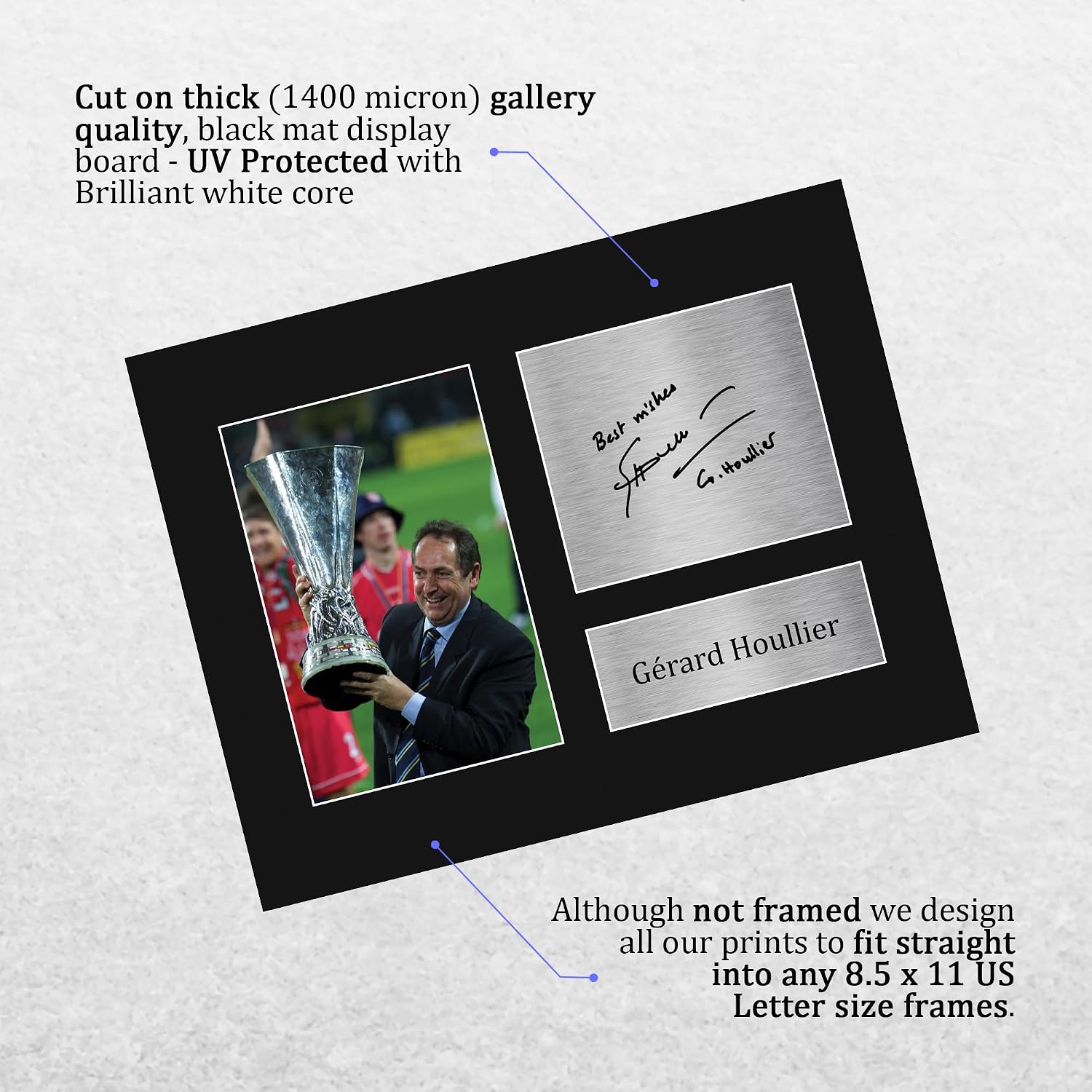 HWC Trading Gerard Houllier Liverpool Gifts Printed Signed Autograph Picture for Soccer Fans and Supporters - US Letter (ID-007904)