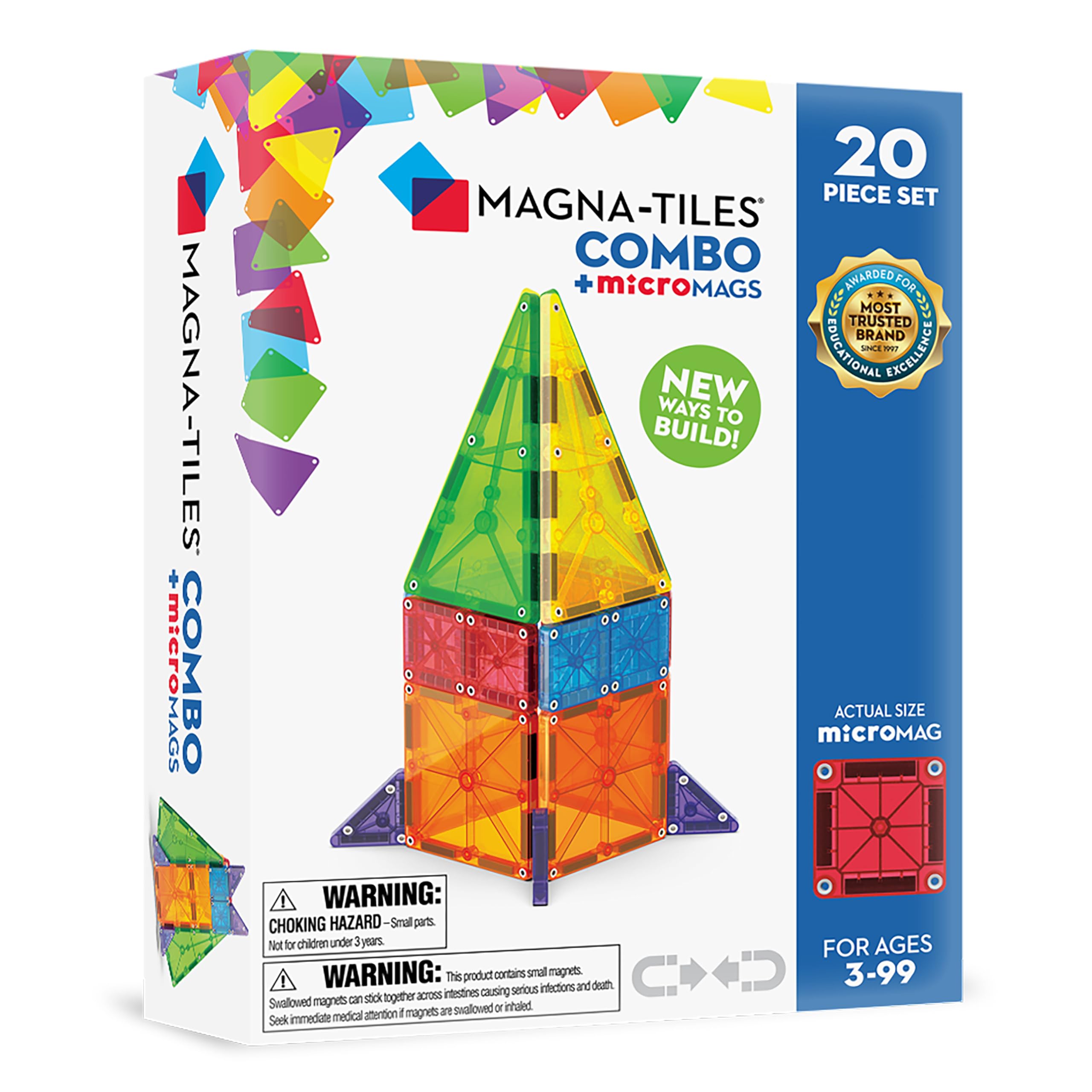 manaページ Amazon.com: MAGNA-TILES Color Shop NEON 20-Piece Magnetic