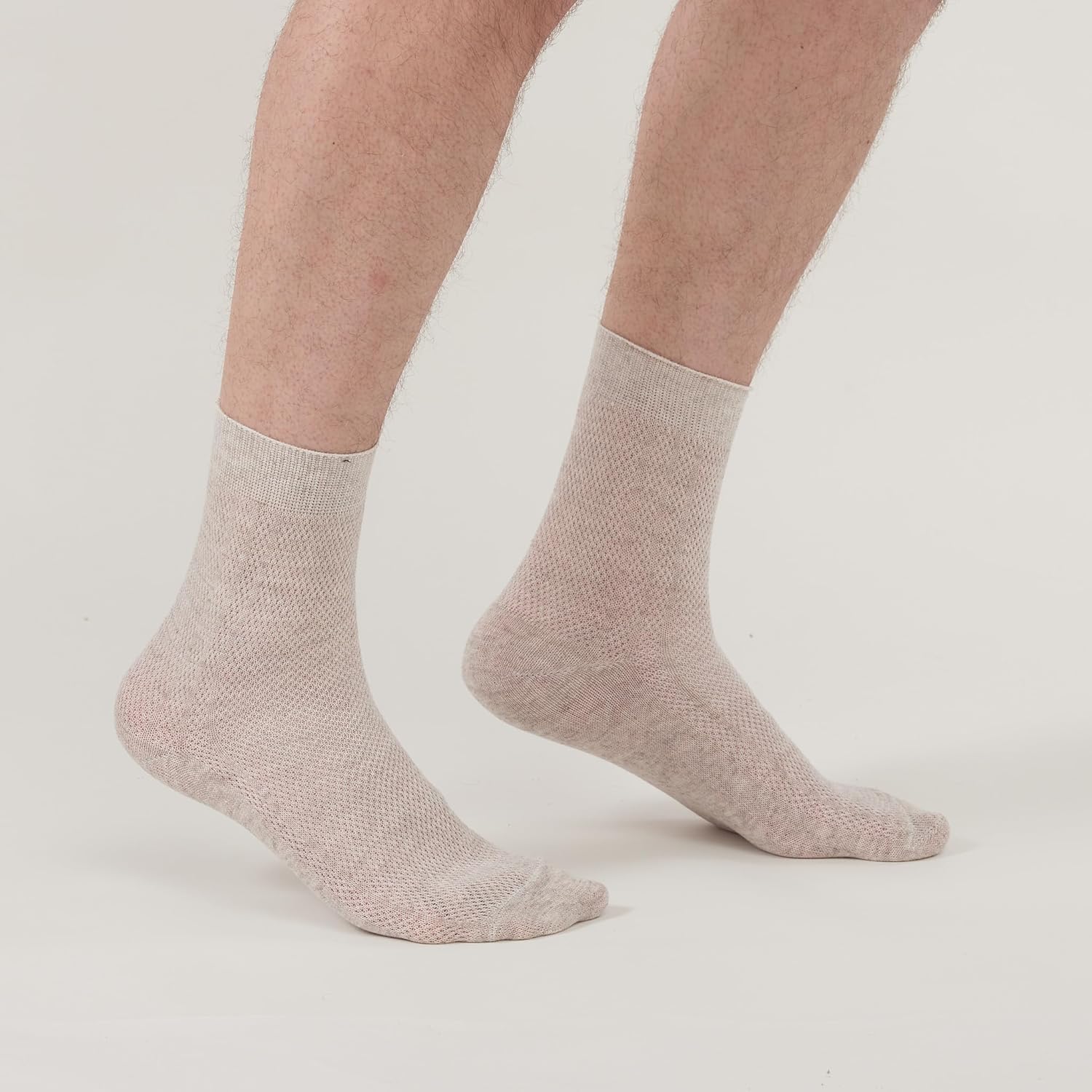 Super Breathing Fine Mesh-Knitted Linen Socks for Men, Pack of 3 (8-10) - Image 5