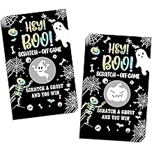 Halloween Games -50 Pack, Scratch Off Halloween Party Game, Spooky Party Activity For Groups Family Adults Festive Raffle Tickets, Holiday Games Ideas Activities Supplies, A08