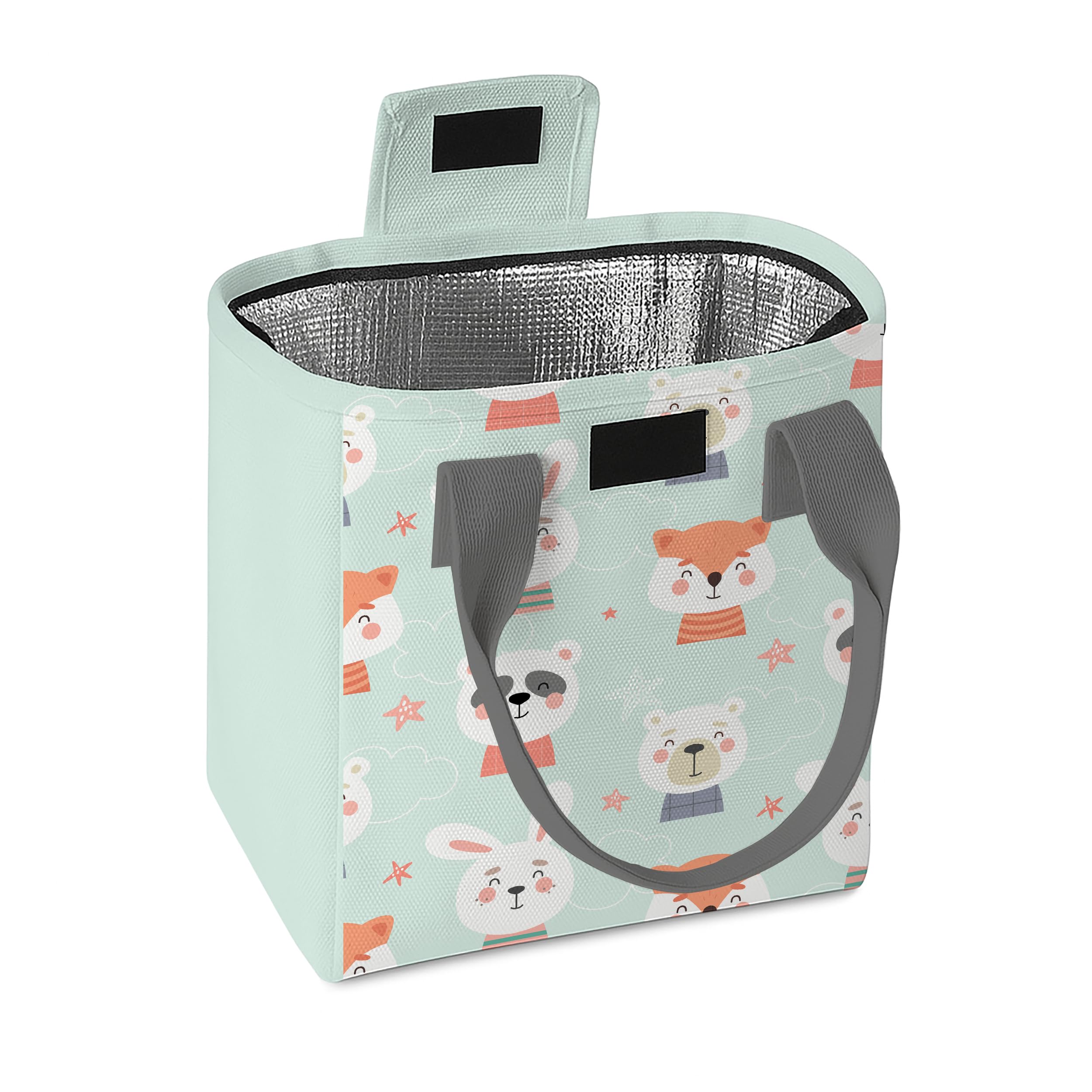 Purple Tree Insulated Lunch Bags - Bunny & Fox -4 Purple Tree Insulated Lunch Bags - Bunny & Fox -4