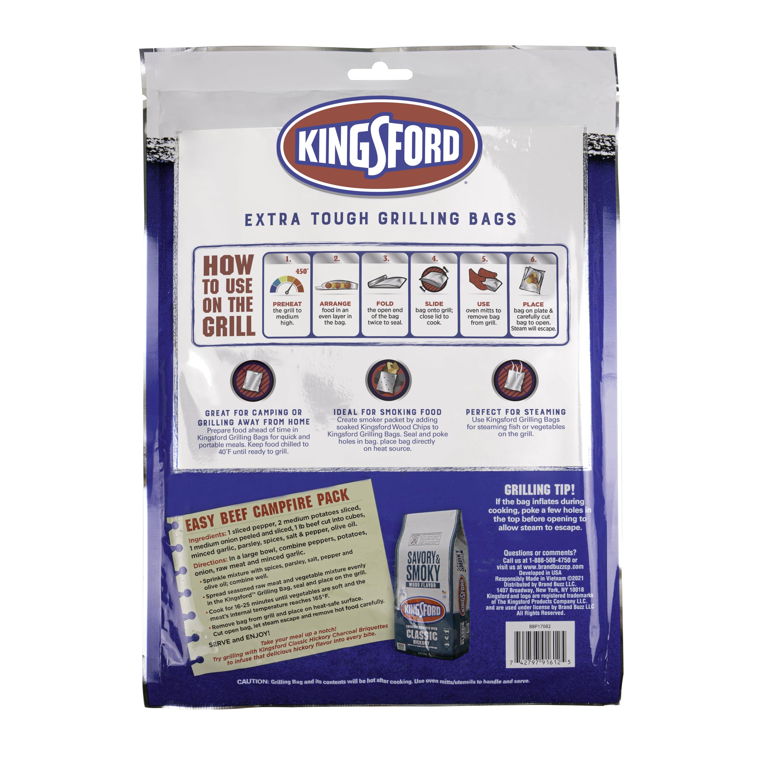 Kingsford Extra Tough Grilling Bags, 15.5 x 10 In, 12 Count thumbnail 9