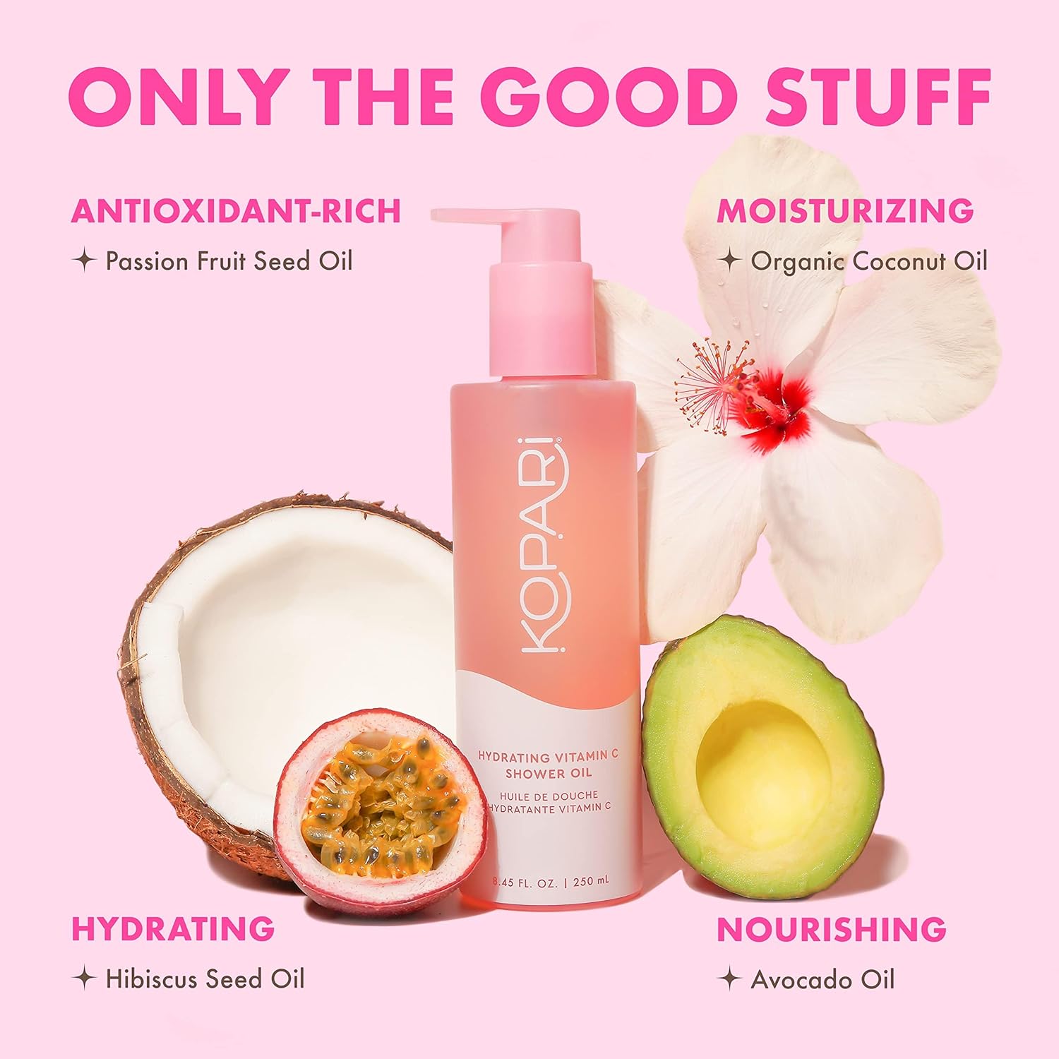 Kopari Sudsy Shower Oil - Skin Cleansing, Moisture Locking, Skin Hydrating Shower Oil (8.4oz) image 4 of 5 B0C3ZH71CV