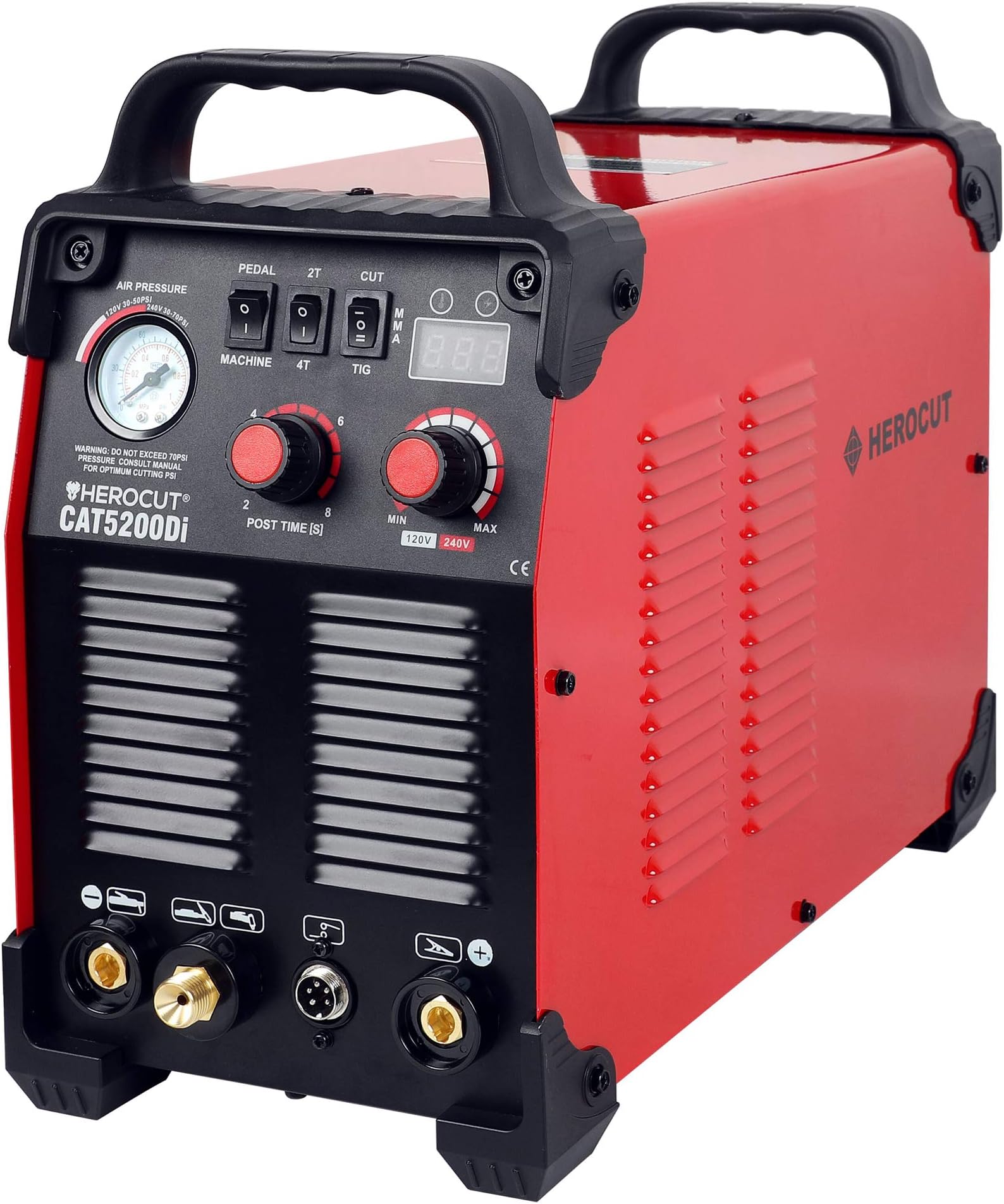 HeroCut Plasma CAT520D HF-Touch Cut/Tig/Stick 3 in 1 Combo Welding Machine, 14mm Clean Cut