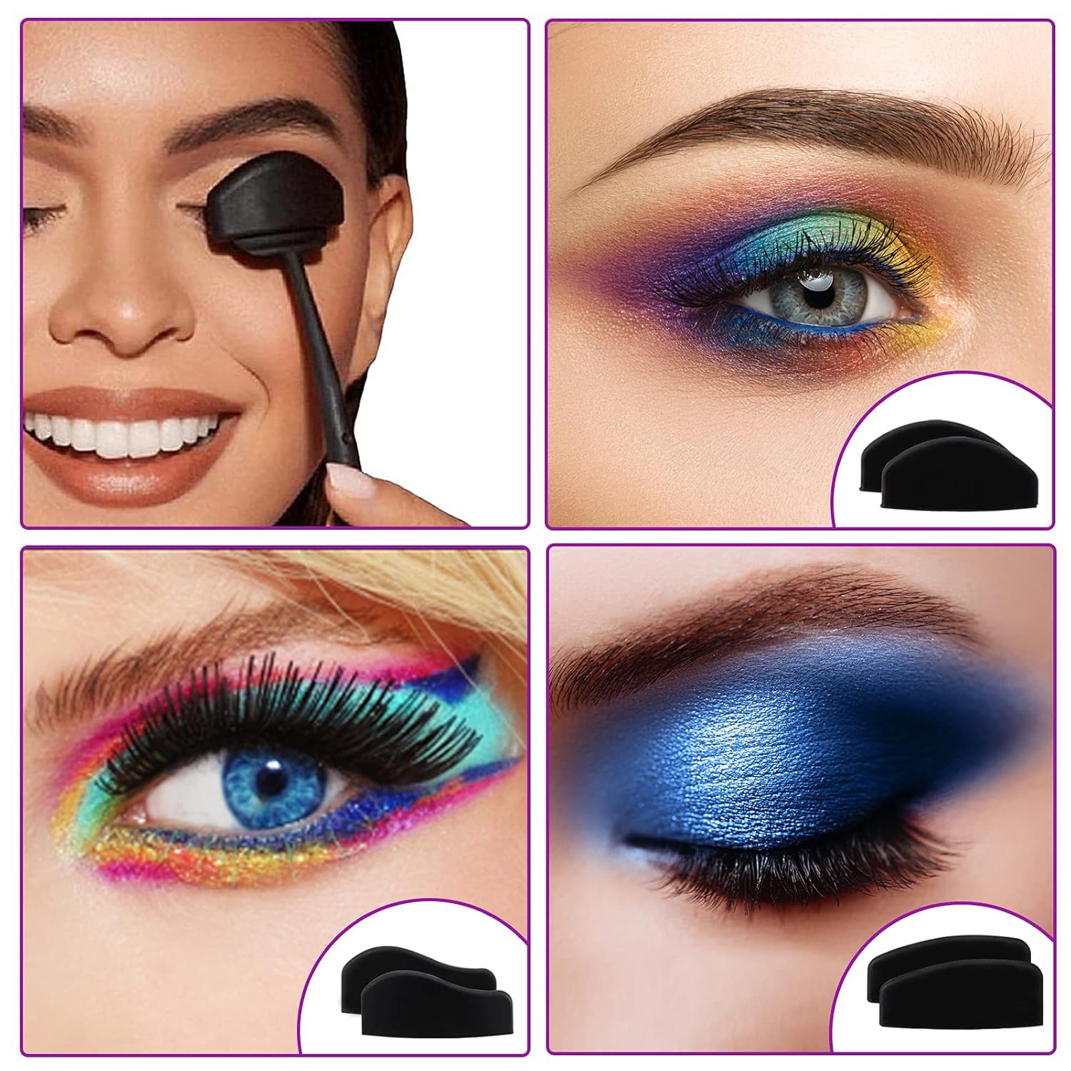 6 in 1 Crease Line Kit, Eyeshadow Stamp Kit Eye Shadow Applicator Silicone Eyeshadow Stamp Crease Tools for Women Girls Eyes Makeup : Beauty & Personal Care